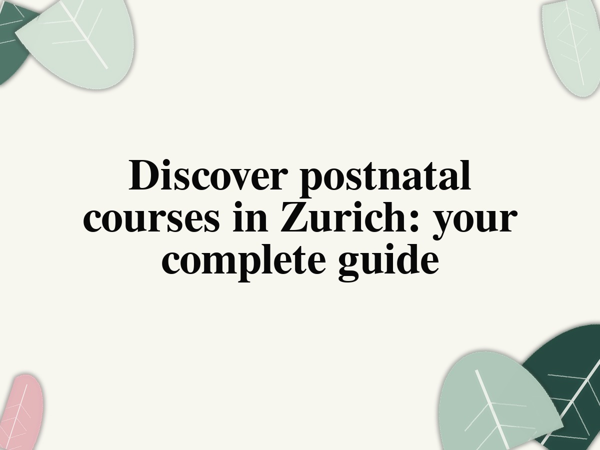 Postnatal courses in Zurich at Templeshape for pelvic floor, core and mama fitness