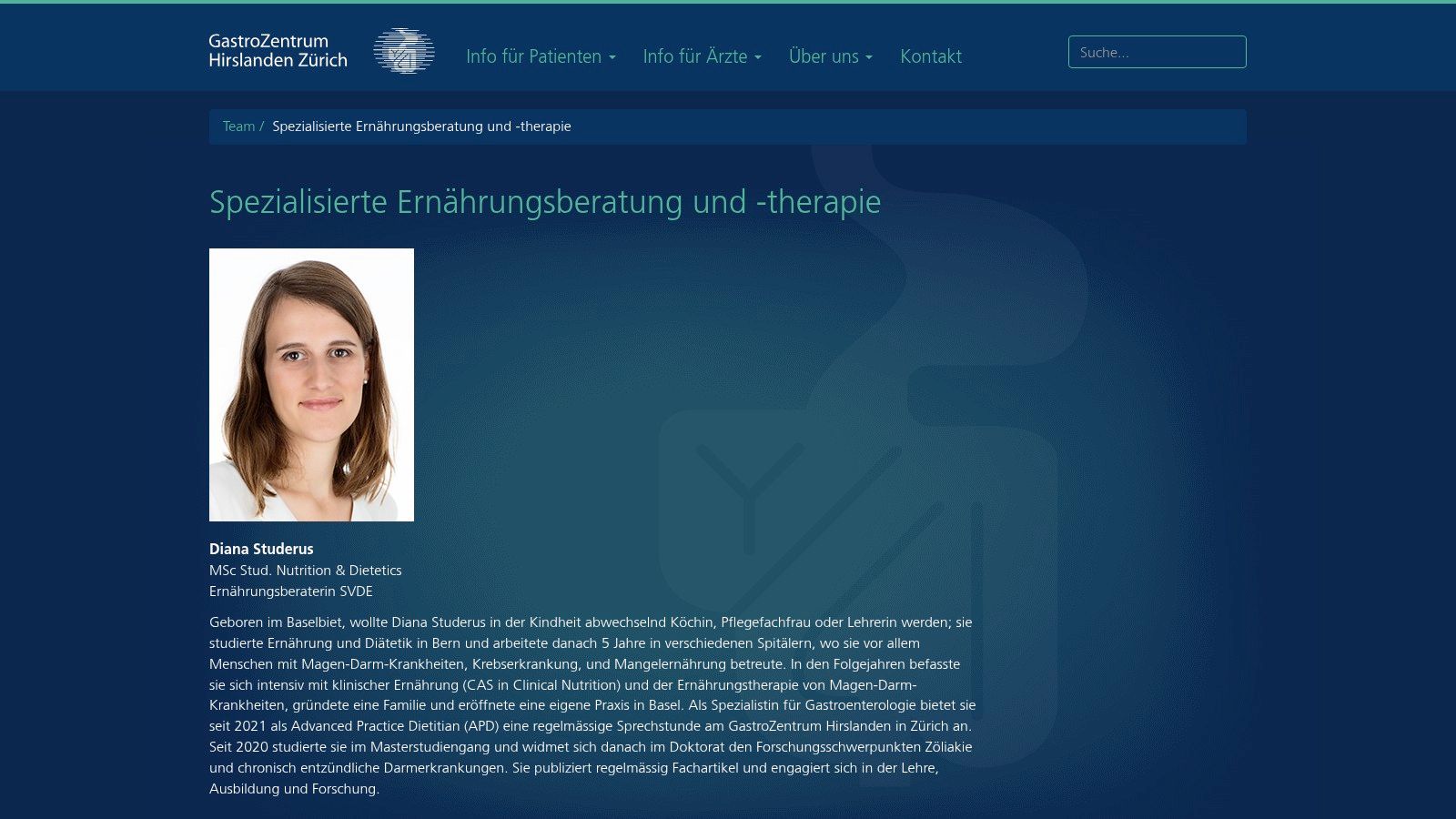 GastroZentrum Hirslanden Zürich – Spezialisierte Ernährungsberatung (APD)
