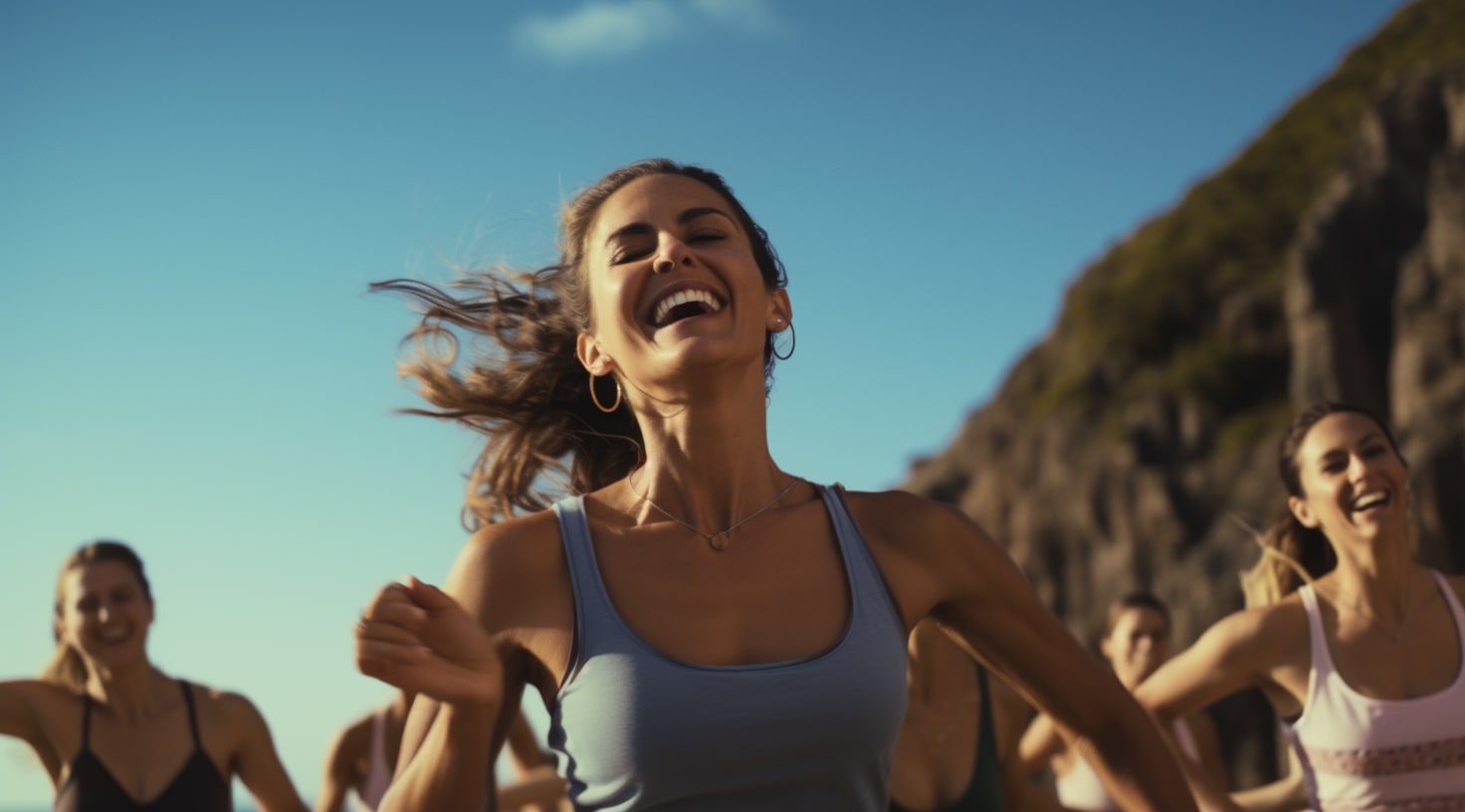 fitness retreat am meer