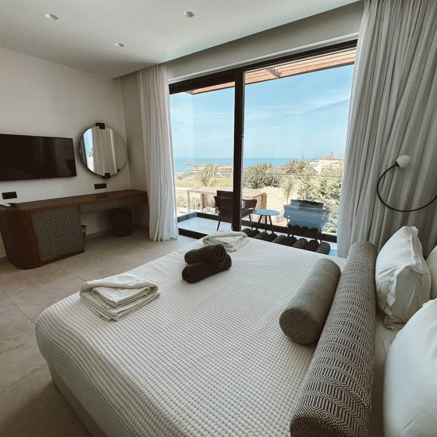 Einzelzimmer mit Doppelbett im Kreta Retreat
